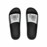 Men's Slide Sandals — Vintage Truck Graphic Slides (Gray/Black)