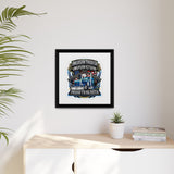 American Trucker American Veteran Framed Canvas - "Proud To Be Both" Patriotic Wall Art