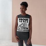 Truck Driver Tank Top — "Proud to Be a Truck Driver" Graphic Sleeveless Shirt
