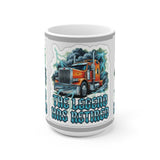 Retired Trucker Ceramic Mug — “The Legend Has Retired” Coffee Cup