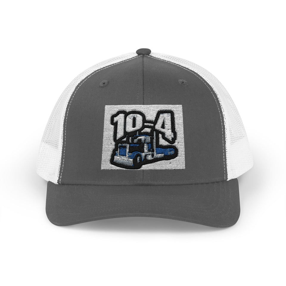 Trucker Cap — '10-4' Truck Driver Snapback Hat