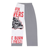 Truck Driver Pajama Pants — Funny Diesel Trucker Lounge Sleepwear