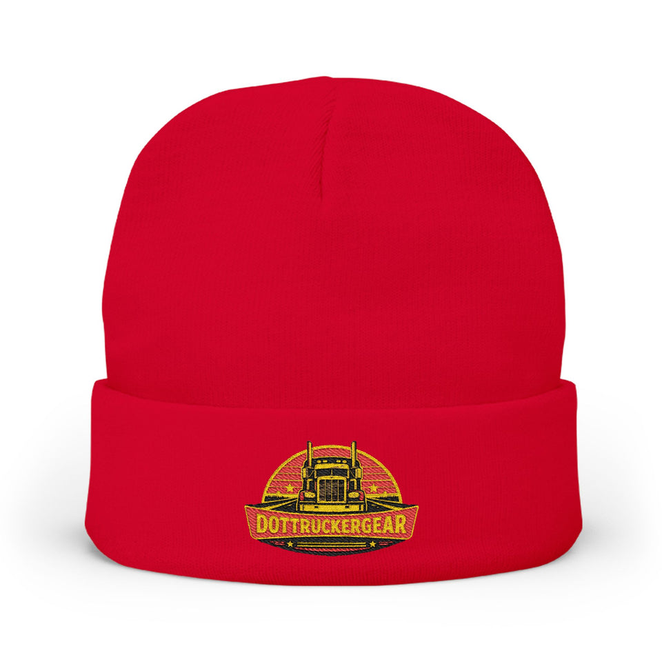 Embroidered Retro Camper Knit Beanie