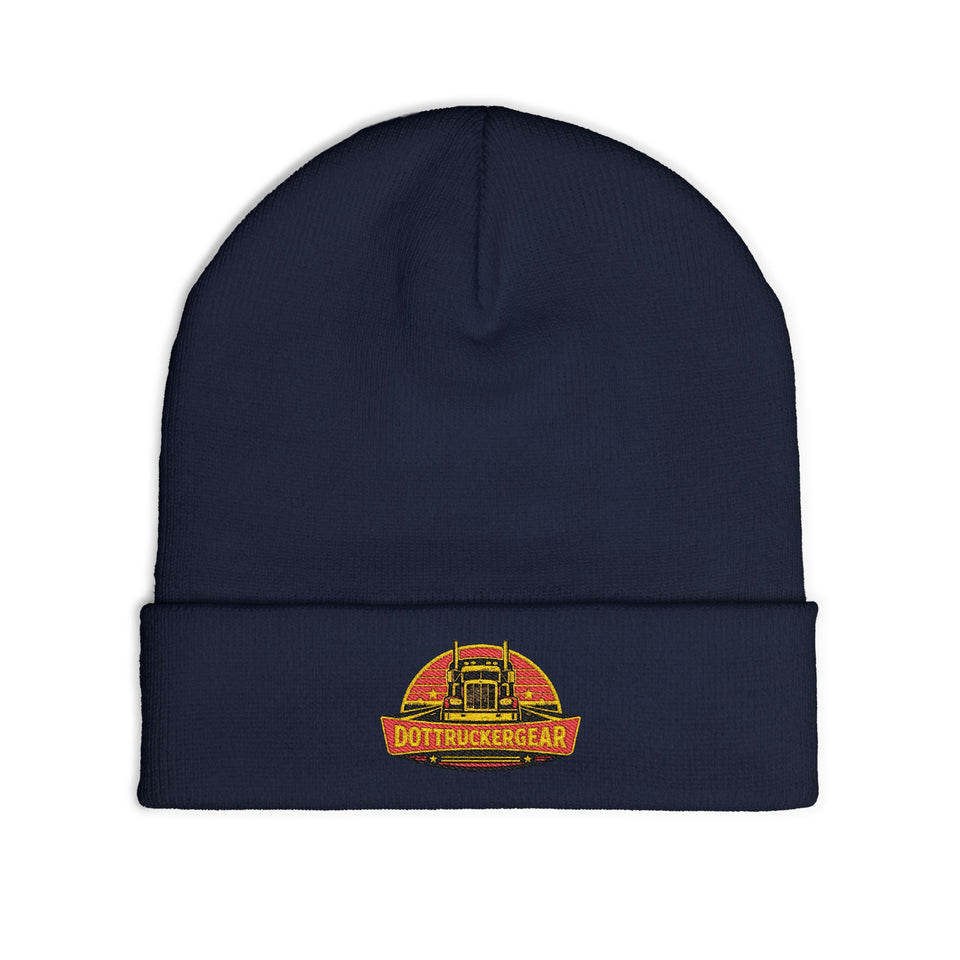 Embroidered Retro Camper Knit Beanie