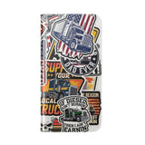 Trucker Sticker Collage Flip Case — Wallet Phone Cover for Truck Drivers