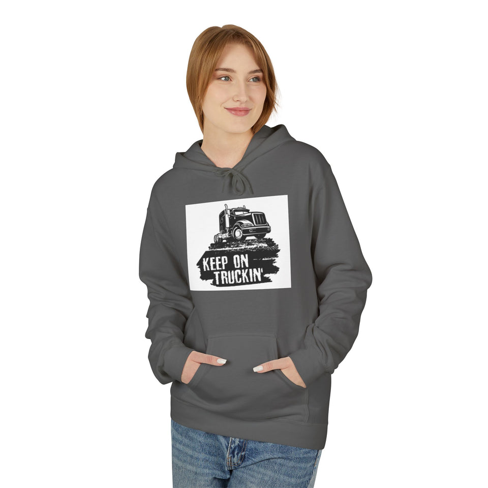 Truck Driver Dad Hoodie – “Best Truckin' Dad Ever” Graphic Pullover