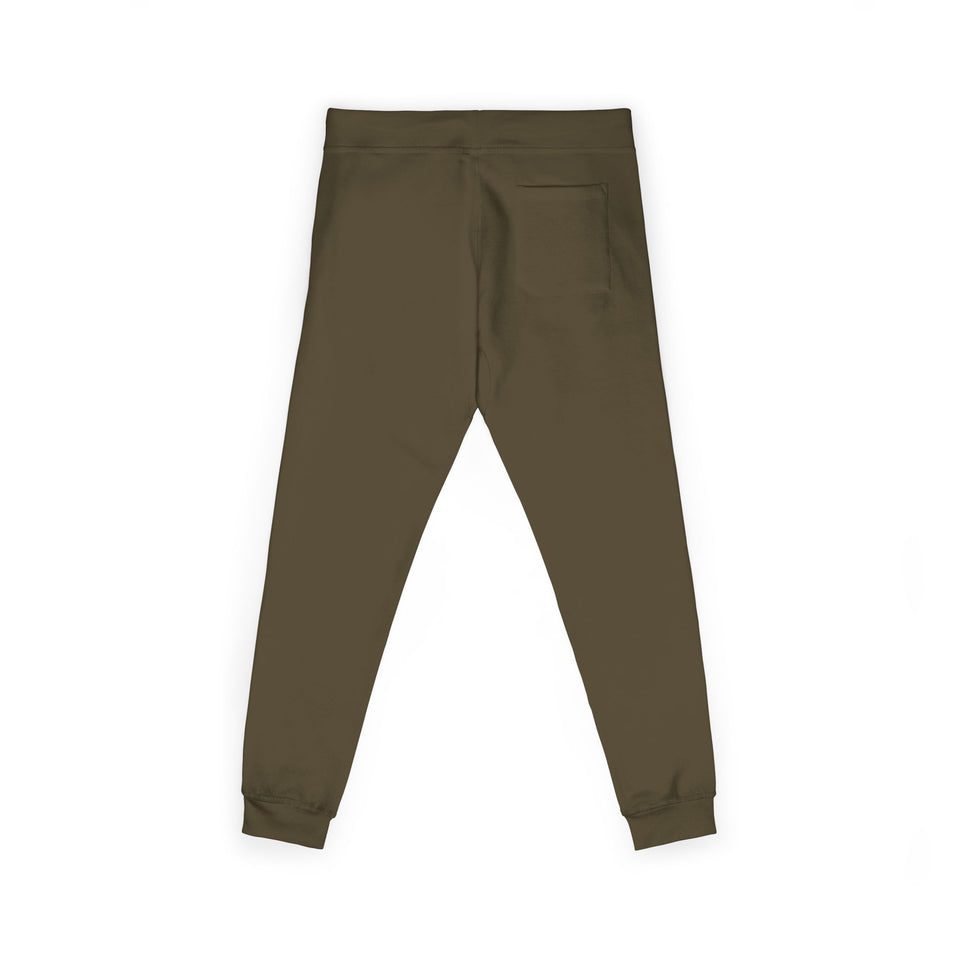 Embroidered Olive Fleece Sweatpants — Cozy Joggers