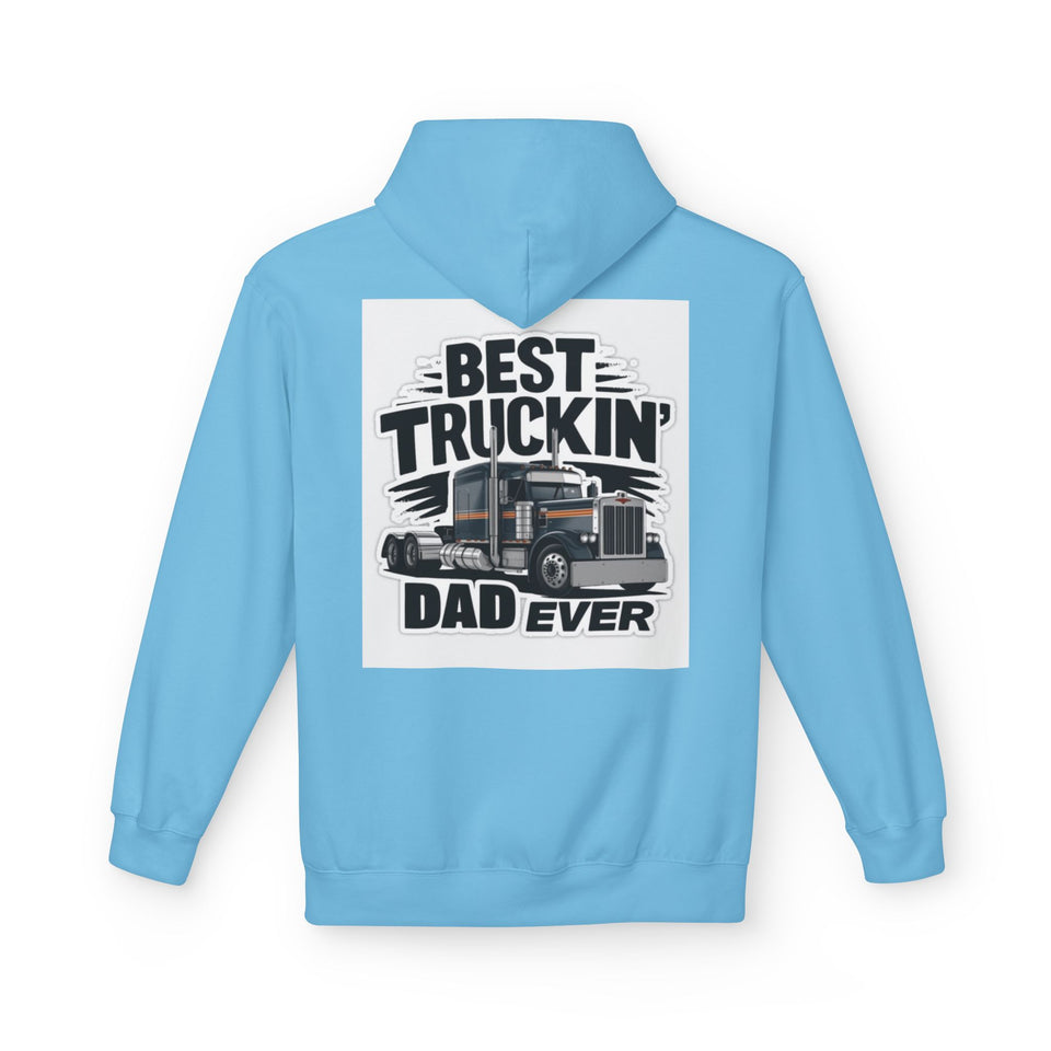Truck Driver Dad Hoodie – “Best Truckin' Dad Ever” Graphic Pullover