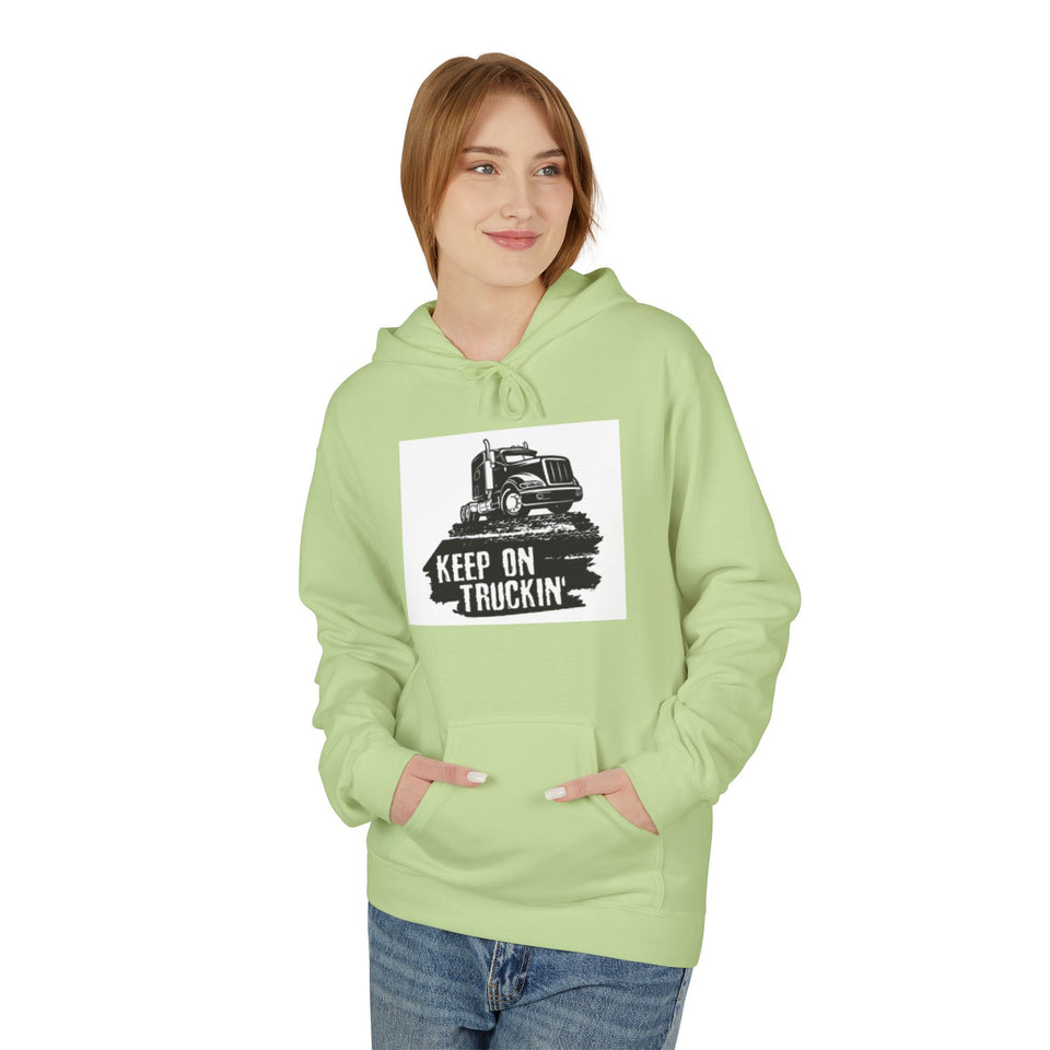 Truck Driver Dad Hoodie – “Best Truckin' Dad Ever” Graphic Pullover