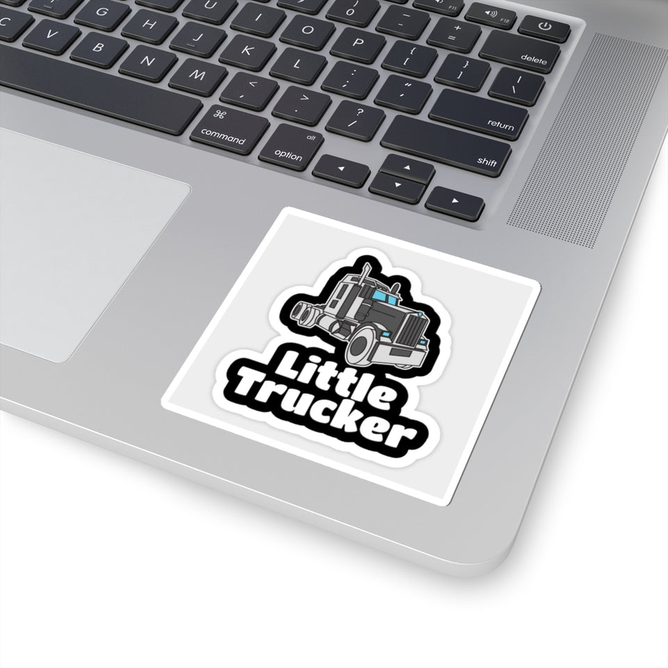 Little Trucker Sticker — Kid-Friendly Semi Truck Kiss-Cut Sticker