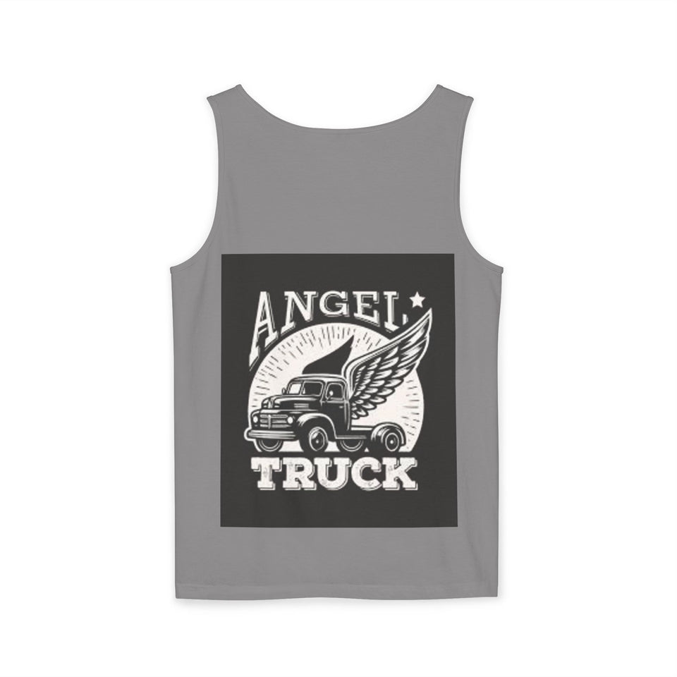 Angel Truck Tank Top — Vintage Winged Truck Graphic Tank for Truckers & Gearheads