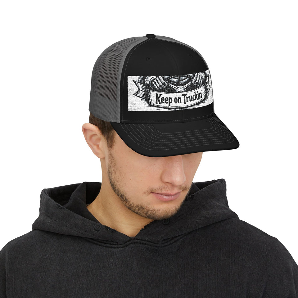 Keep on Truckin' Embroidered Trucker Cap