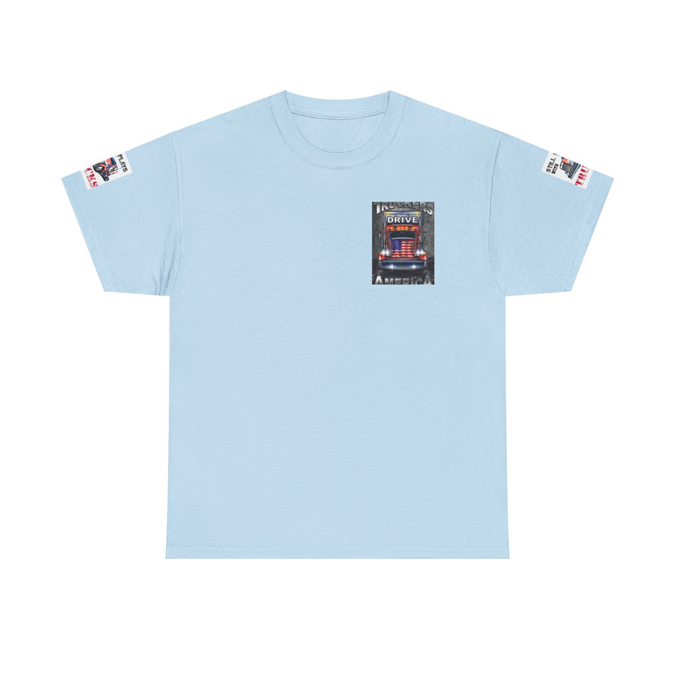 Truckers Drive America T-Shirt – Patriotic Semi Truck Graphic Tee