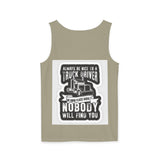 Truck Driver Tank Top — "Always Be Nice to a Truck Driver" Vintage Trucker Graphic