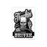 Midnight Driver Gloss Poster — Keep On Truckin' Vintage Skull Trucking Wall Art