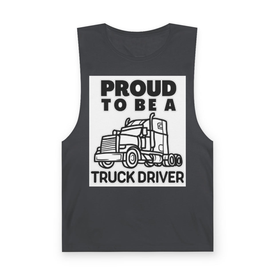 Truck Driver Tank Top — "Proud to Be a Truck Driver" Graphic Sleeveless Shirt