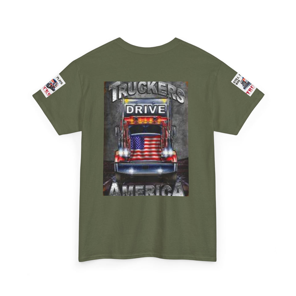 Truckers Drive America T-Shirt – Patriotic Semi Truck Graphic Tee