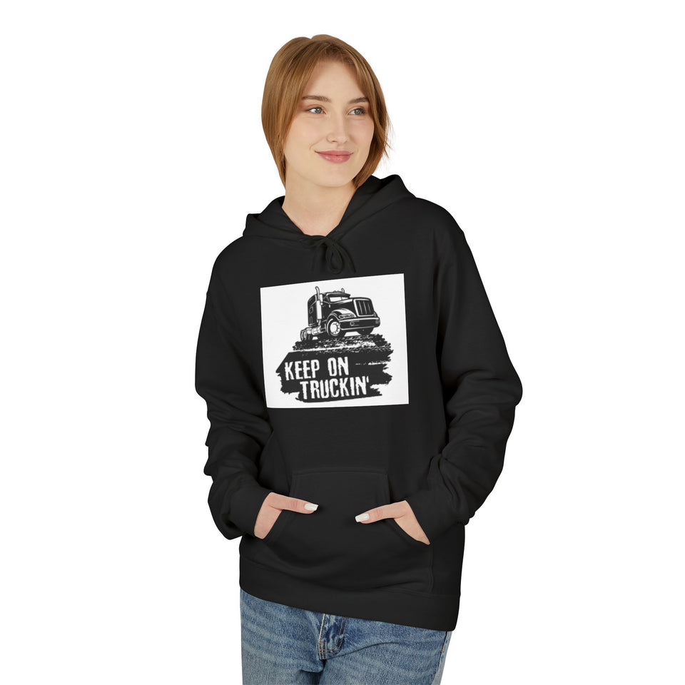 Truck Driver Dad Hoodie – “Best Truckin' Dad Ever” Graphic Pullover