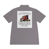 Men's Trucker Polo — "My Wife Said I Need To Get A Better Truck, So I Did" Novelty Work Shirt