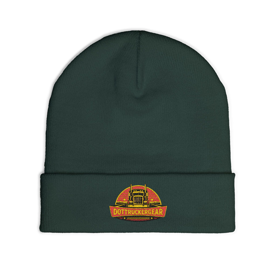 Embroidered Retro Camper Knit Beanie