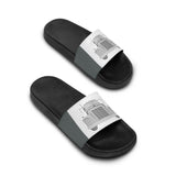Men's Slide Sandals — Vintage Truck Graphic Slides (Gray/Black)