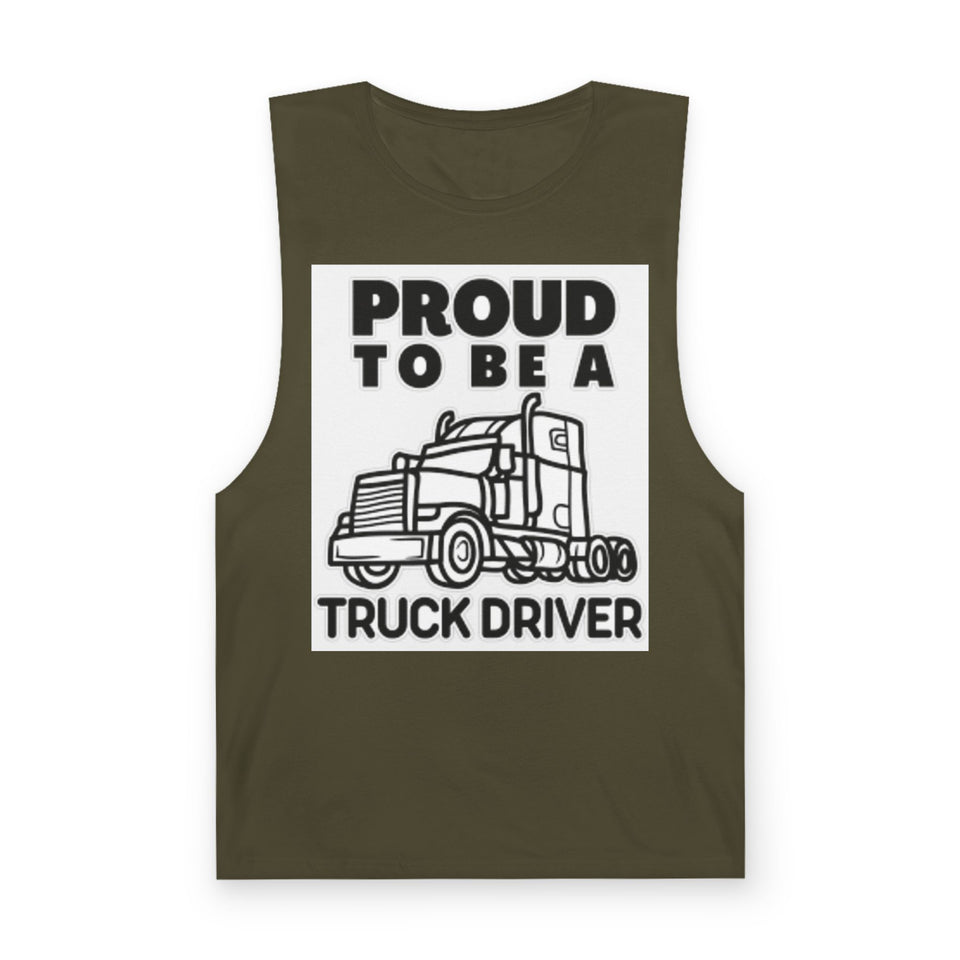 Truck Driver Tank Top — "Proud to Be a Truck Driver" Graphic Sleeveless Shirt
