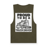 Truck Driver Tank Top — "Proud to Be a Truck Driver" Graphic Sleeveless Shirt