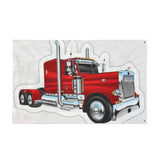 Double-Sided Truck Flag — Big Rig Skull Design (Grommeted Outdoor/Patio Banner)