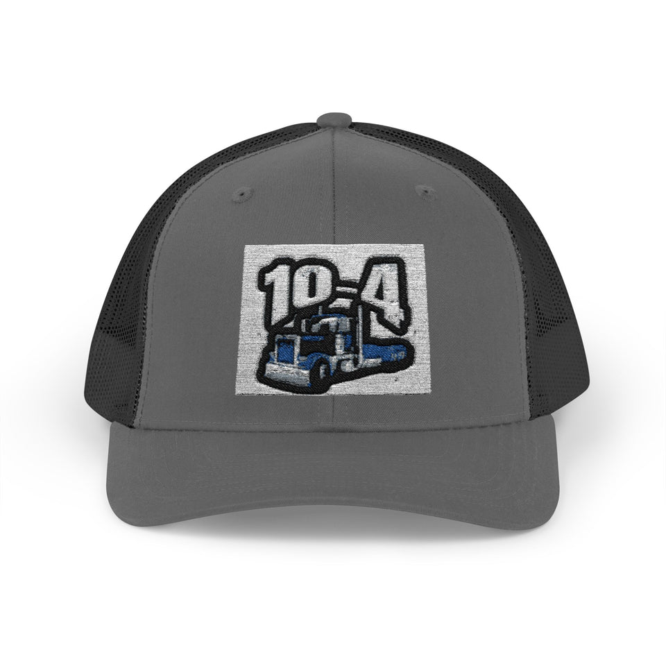 Trucker Cap — '10-4' Truck Driver Snapback Hat