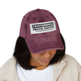 Vintage Embroidered 'Professional Truck Driver' Cap