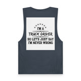 Truck Driver Tank Top — "Proud to Be a Truck Driver" Graphic Sleeveless Shirt