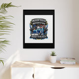 American Trucker American Veteran Framed Canvas - "Proud To Be Both" Patriotic Wall Art