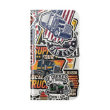 Trucker Sticker Collage Flip Case — Wallet Phone Cover for Truck Drivers