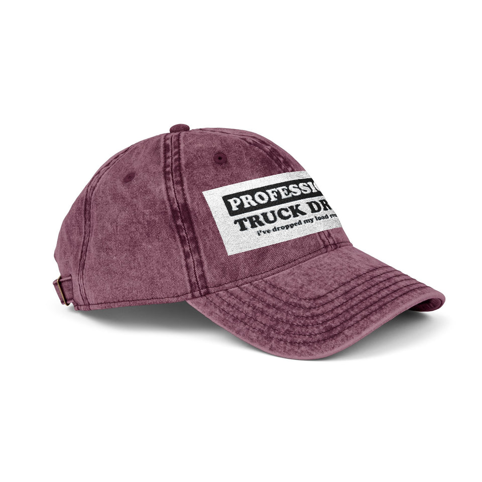 Vintage Embroidered 'Professional Truck Driver' Cap