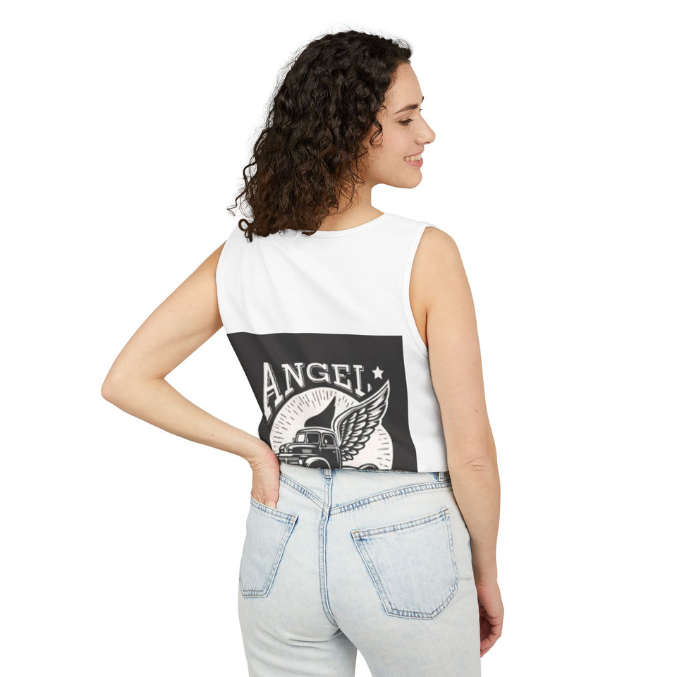 Angel Truck Tank Top — Vintage Winged Truck Graphic Tank for Truckers & Gearheads