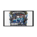 American Trucker American Veteran Framed Canvas - "Proud To Be Both" Patriotic Wall Art