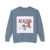 Trucker Crewneck Sweatshirt — “We’re the Reason You Have Stuff” Graphic