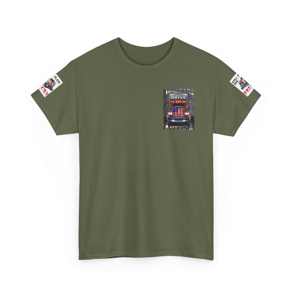 Truckers Drive America T-Shirt – Patriotic Semi Truck Graphic Tee