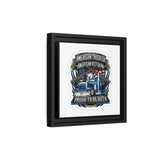 American Trucker American Veteran Framed Canvas - "Proud To Be Both" Patriotic Wall Art