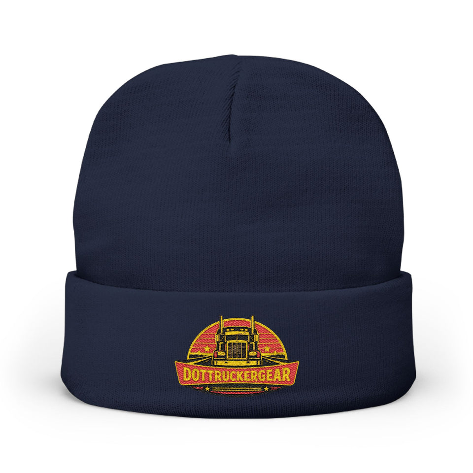 Embroidered Retro Camper Knit Beanie