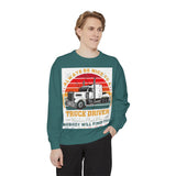 Truck Driver Sweatshirt — “Always Be Nice to a Trucker” Retro Semi Tee