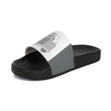 Men's Slide Sandals — Vintage Truck Graphic Slides (Gray/Black)