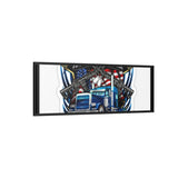American Trucker American Veteran Framed Canvas - "Proud To Be Both" Patriotic Wall Art