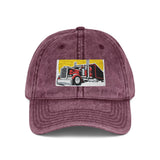 Vintage Embroidered Truck Cap — Retro Red Trucker Hat