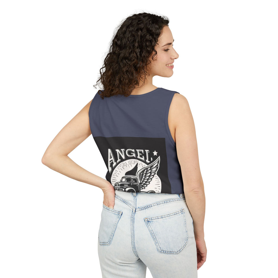 Angel Truck Tank Top — Vintage Winged Truck Graphic Tank for Truckers & Gearheads