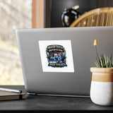 Sticker — "American Trucker, American Veteran: Proud to Be Both" Vinyl Kiss-Cut