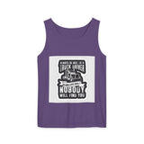 Truck Driver Tank Top — "Always Be Nice to a Truck Driver" Vintage Trucker Graphic