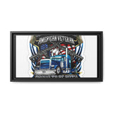 American Trucker American Veteran Framed Canvas - "Proud To Be Both" Patriotic Wall Art