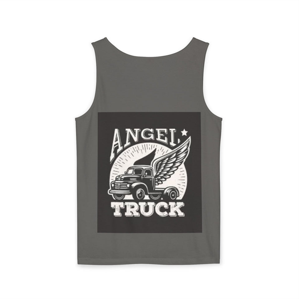 Angel Truck Tank Top — Vintage Winged Truck Graphic Tank for Truckers & Gearheads