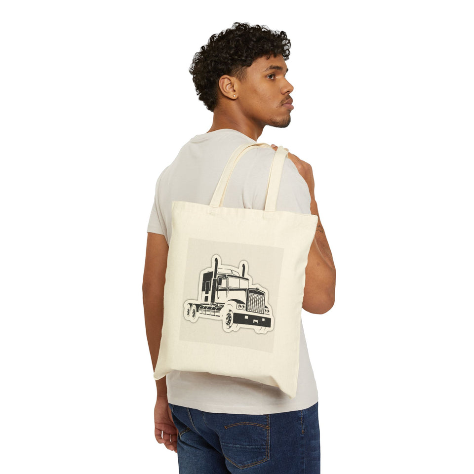 Do Not Touch Semi Truck Tote Bag — 'You Have Been Warned' Canvas Tote for Trucker Lovers